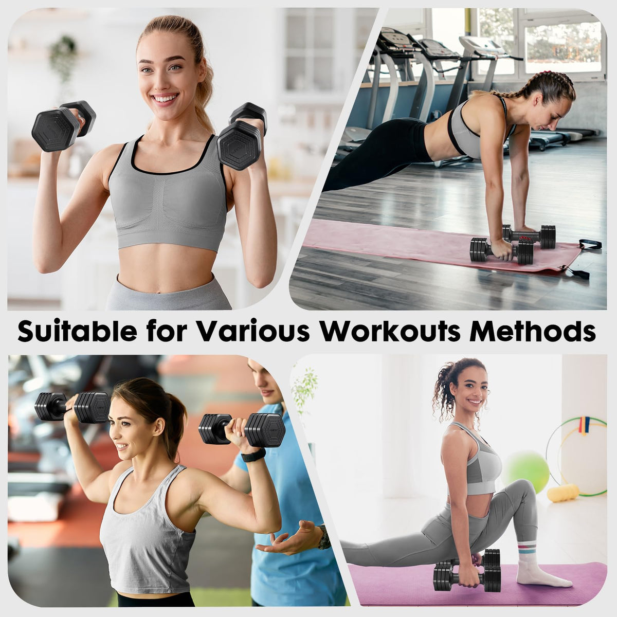 Adjustable Dumbbell Set 2lb 3lb 4lb 5lb Y1160