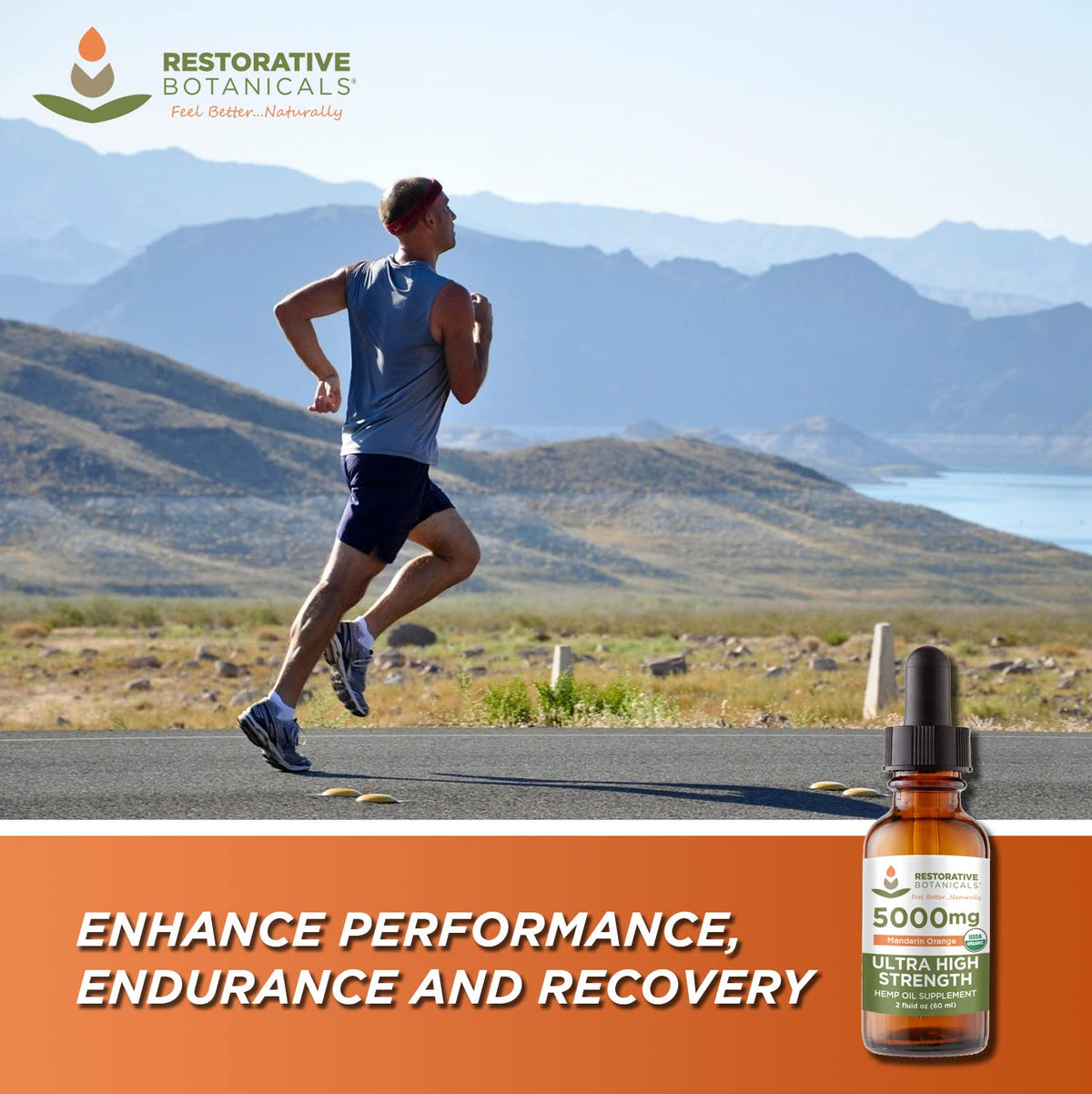 Hemp Oil Drops 5000 mg Mandarin Orange H22143