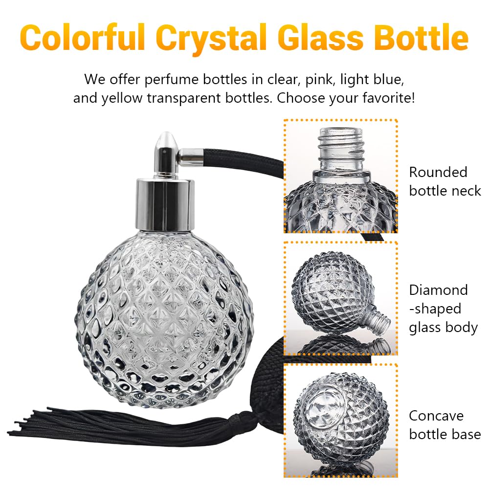 80ml Refillable Black Glass Perfume Atomizer Bottle W885734