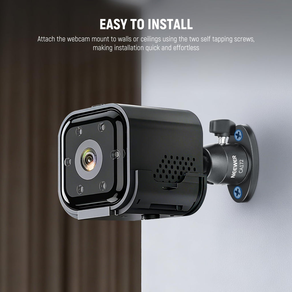 Webcam Wall Ceiling Mount Bracket, Aluminum Alloy Mini Ball Head T33458