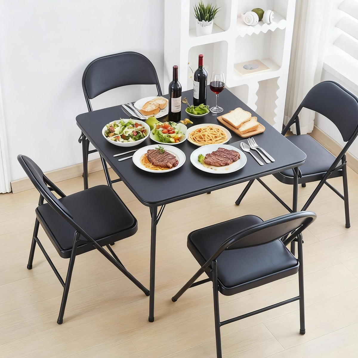 Black 32x32 Folding Table C2134