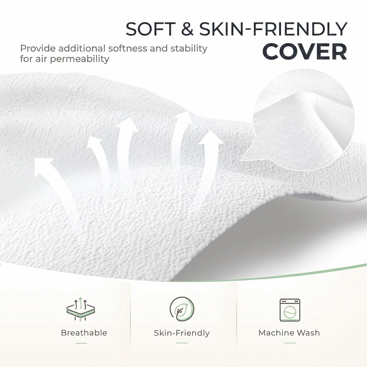 4 inch Medium Firm Tri-Folding Mattress with Washable Cover H7535