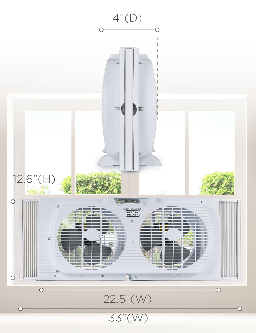 9" Dual Window Fan with 2 Speed Settings G24701