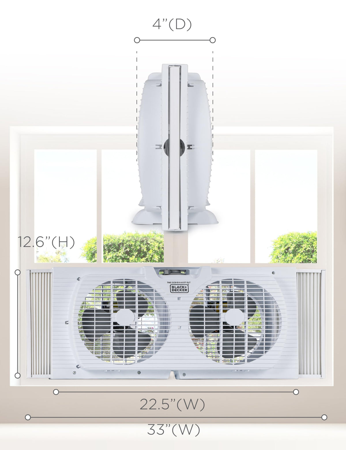 9" Dual Window Fan with 2 Speed Settings G24701