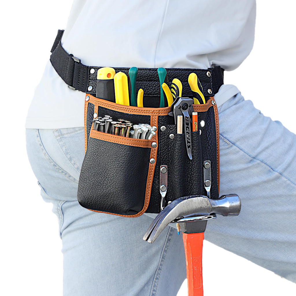 Genuine Leather Adjustable Tool Belt Pouch A68403