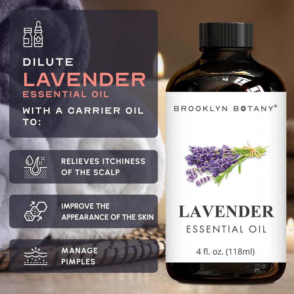Lavender & Tea Tree Essential Oils 4 Fl Oz Pack of 2 Y5991