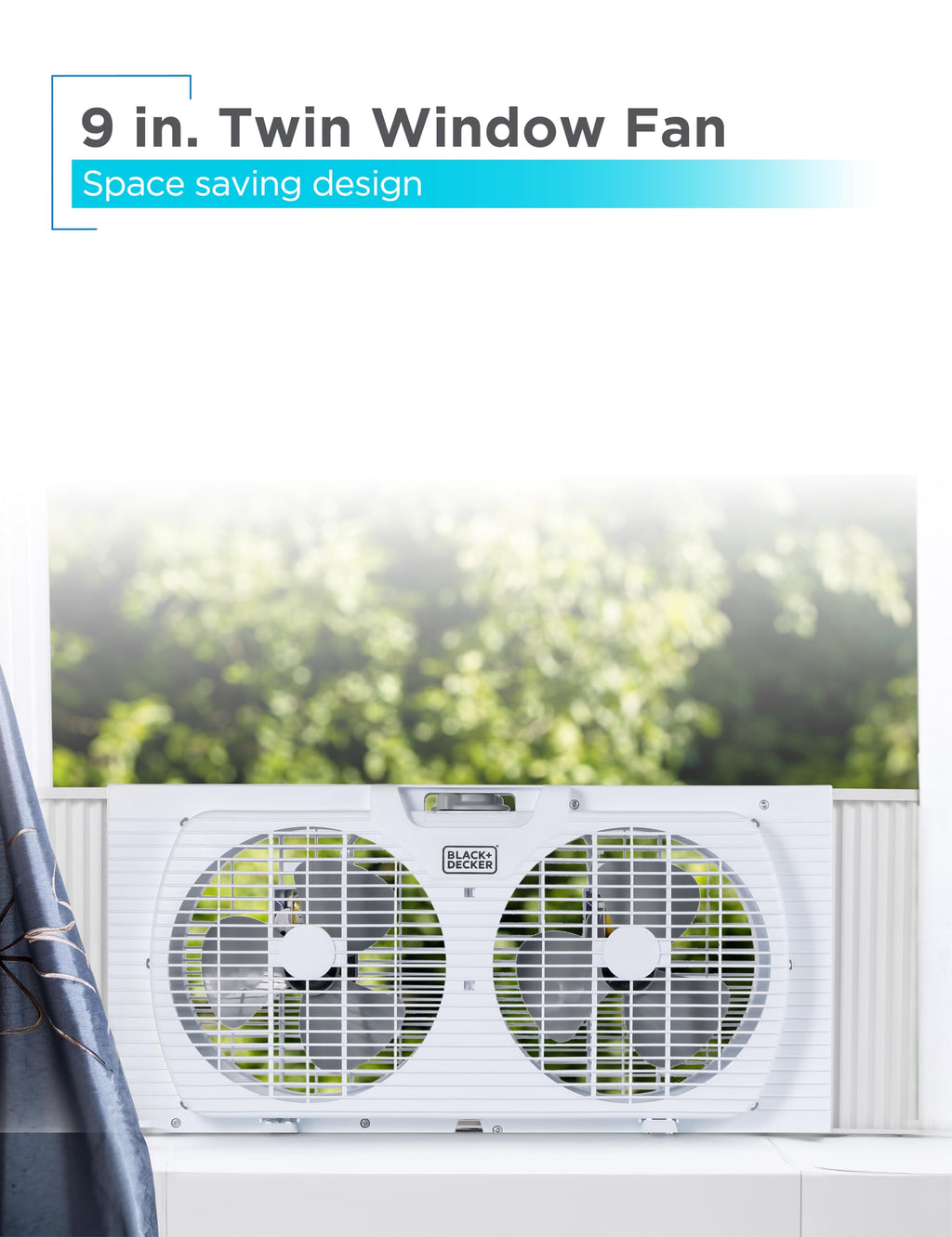 9" Dual Window Fan with 2 Speed Settings G24701