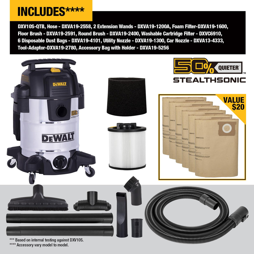 10 Gal Wet and Dry Stainless Steel Shop Vacuum Z288