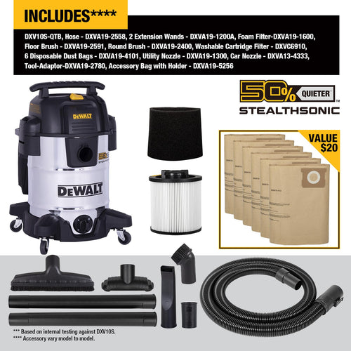 10 Gal Wet and Dry Stainless Steel Shop Vacuum Z288