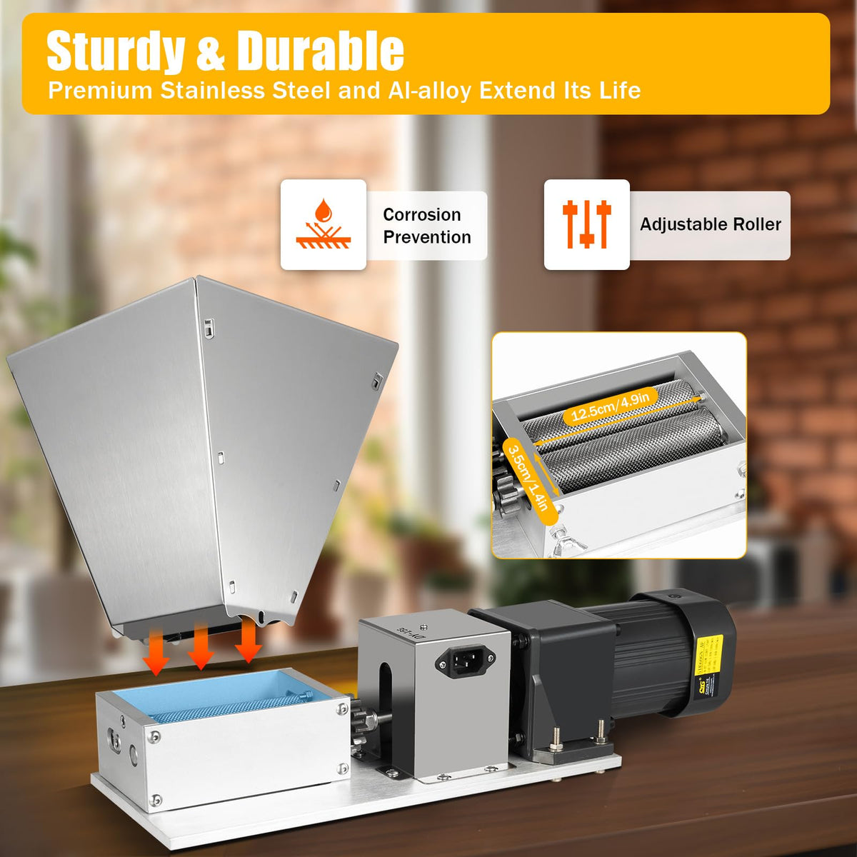 110V 60W Stainless Steel Grain Mill G462498