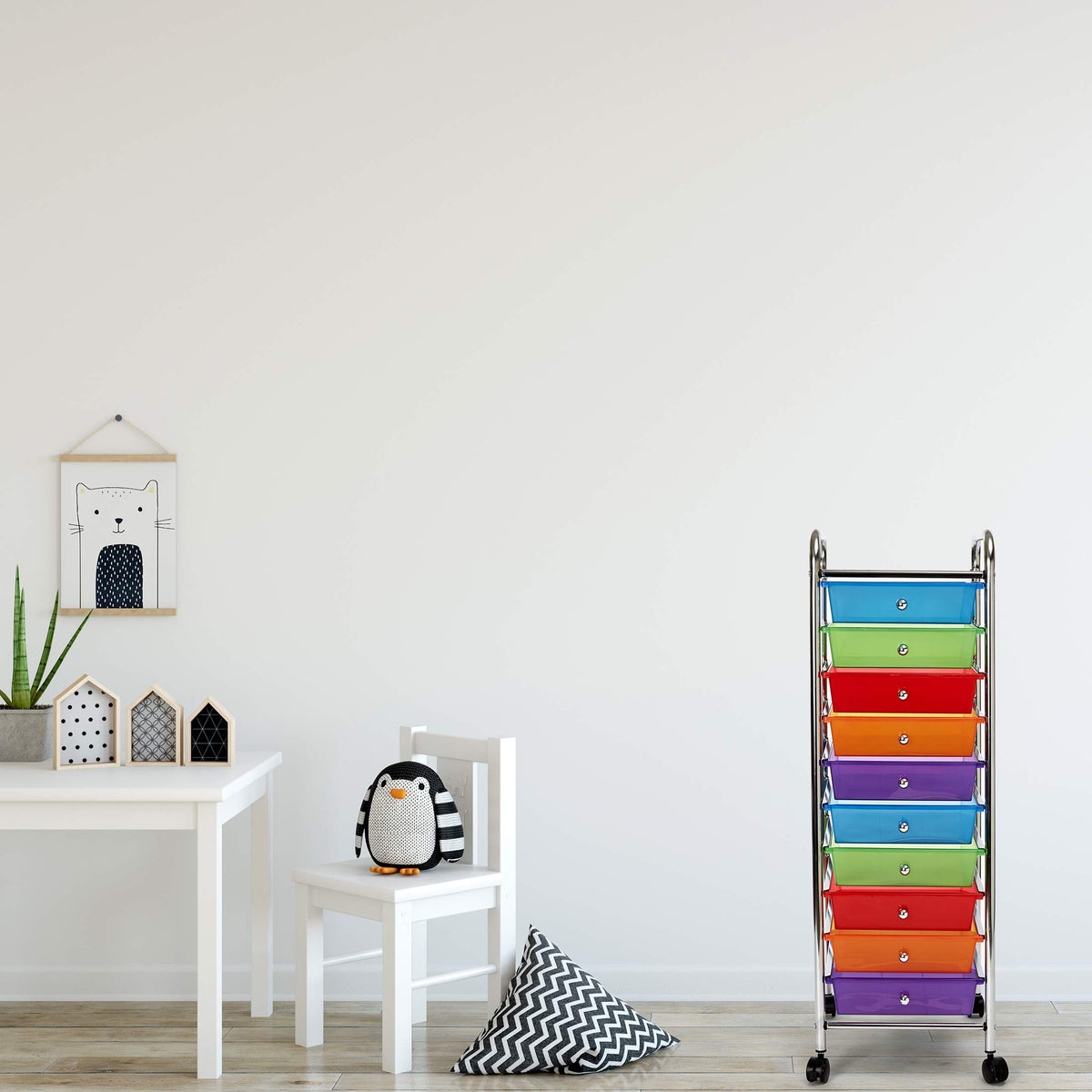 10 Drawer Rolling Storage Cart E2666