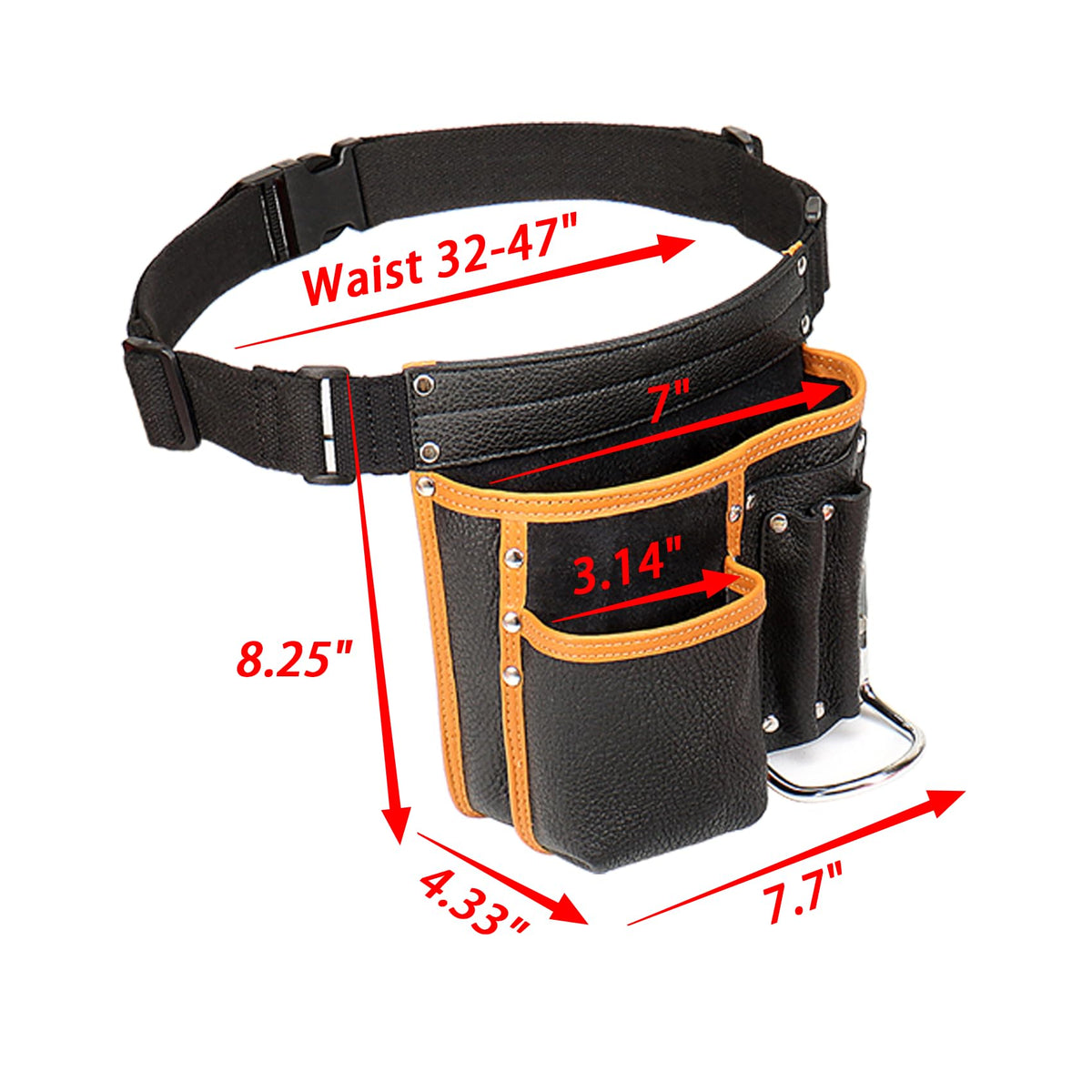 Genuine Leather Adjustable Tool Belt Pouch A68403