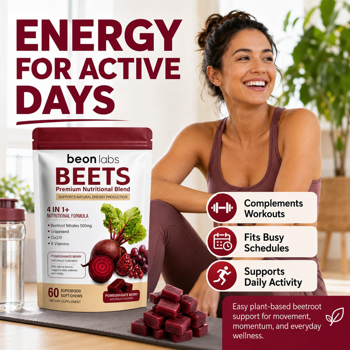 Beet Chews with L-CoQ10 & Grape Seed L642