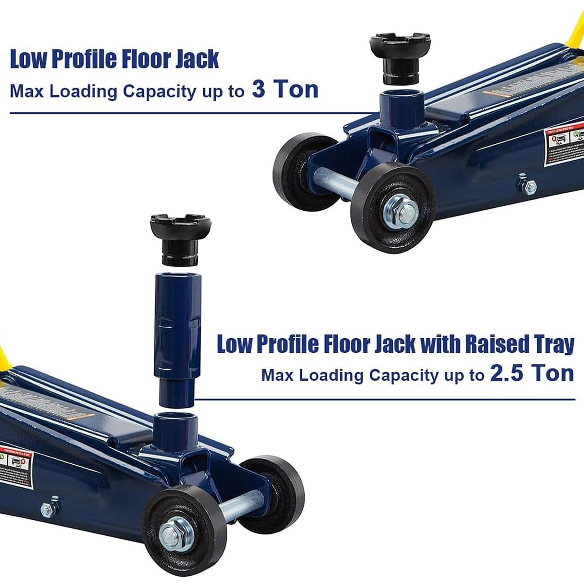3 Ton Floor Jack & 6 Ton Jack Stands Q9955
