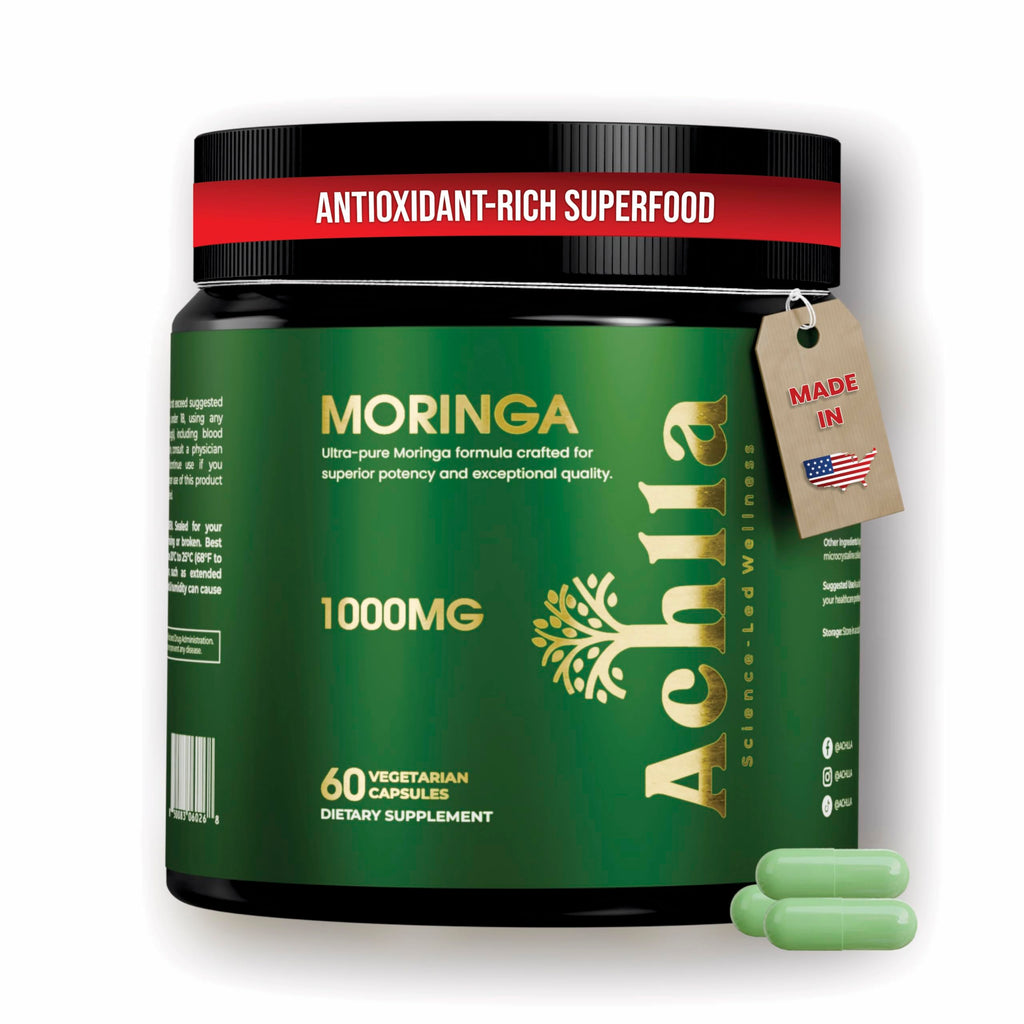 Organic Moringa Leaf 1000mg 60 Capsules E9048
