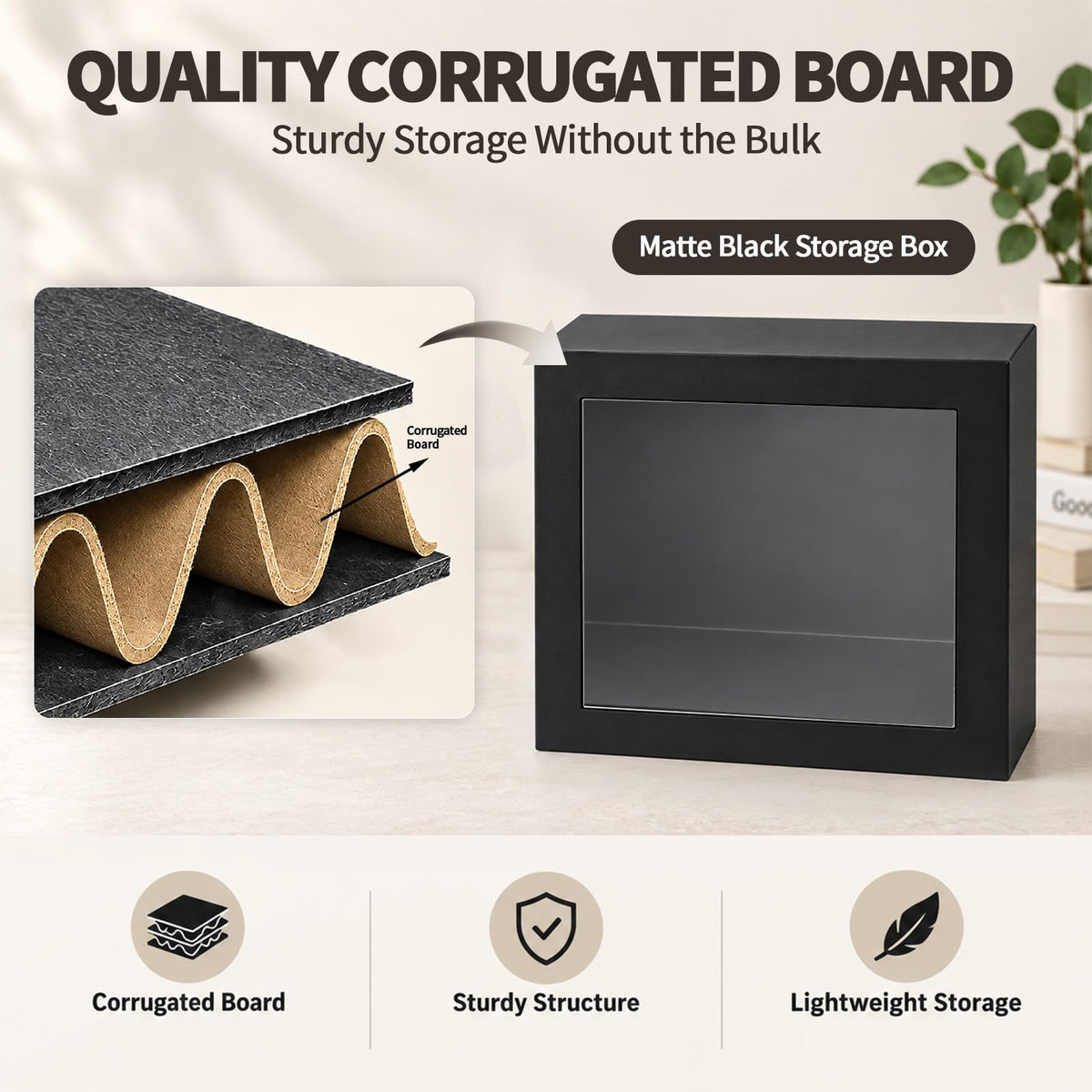 Black Cardboard Magnetic Display Box 4 Pack A125