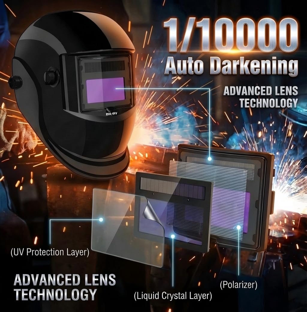 Auto Darkening Welding Helmet True Color Wide View Screen O794