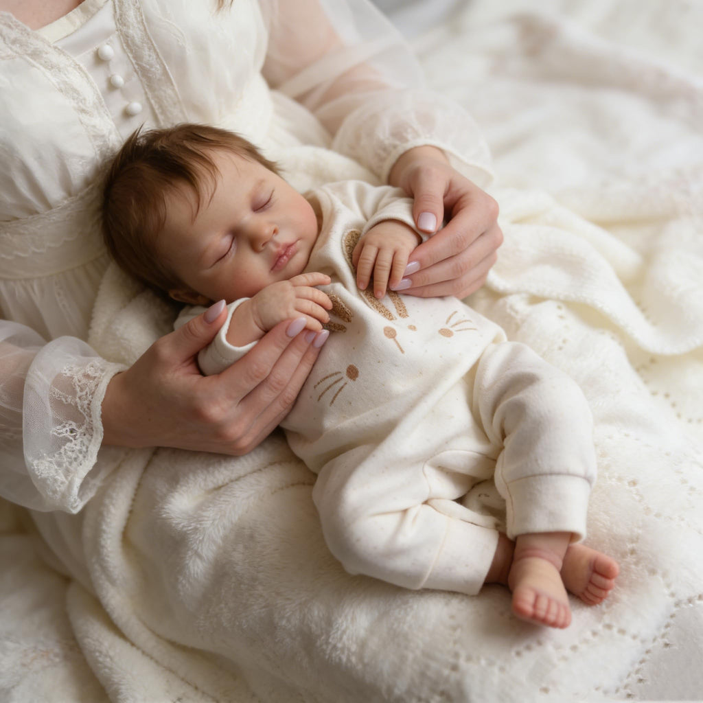 Realistic Silicone Full Body Girl Baby Doll with Hair L7105