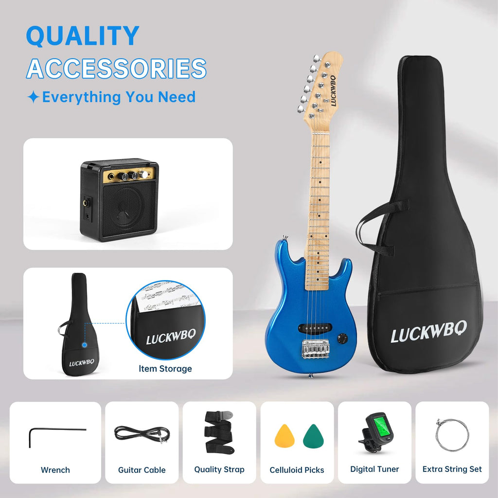 30 Inch Kids ST Style Mini Electric Guitar Beginner Kit with Amplifier A5544