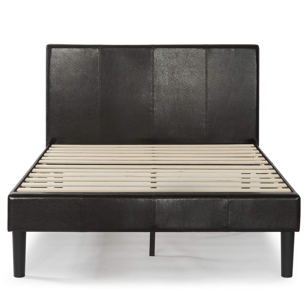 Faux Leather Upholstered Platform Bed Frame California King H967244
