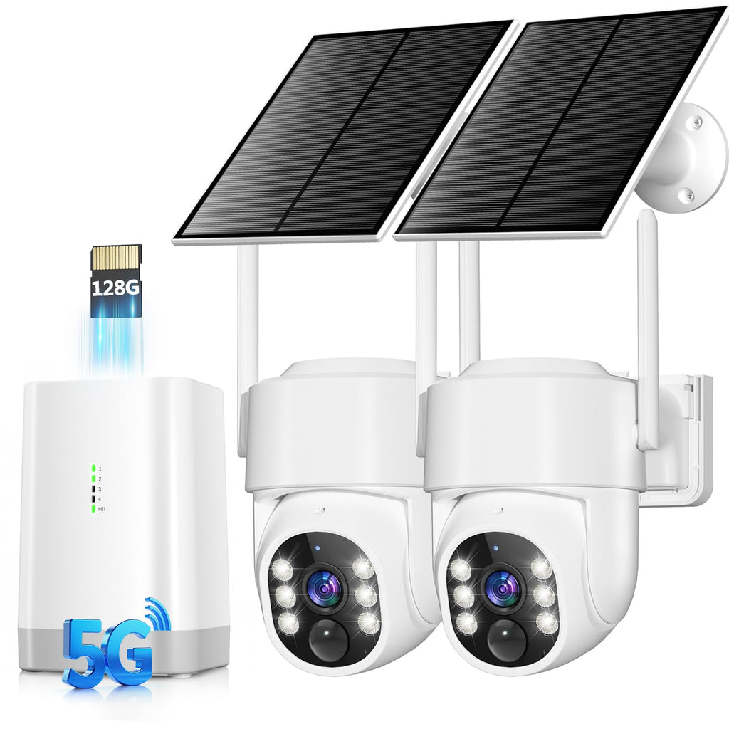 Wireless Outdoor Security Cameras 4MP Solar Powered 360°PTZ A69389