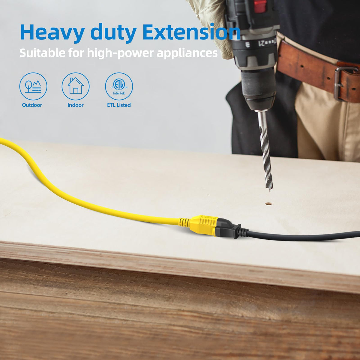 100 FT Heavy Duty Outdoor Extension Cord P6291