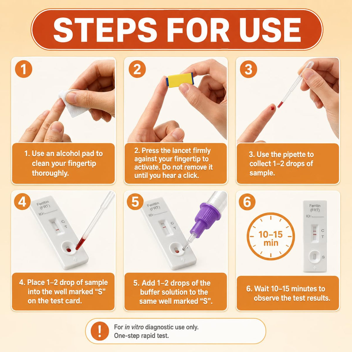 Iron Deficiency at Home Test Kit 2 Pack I66081