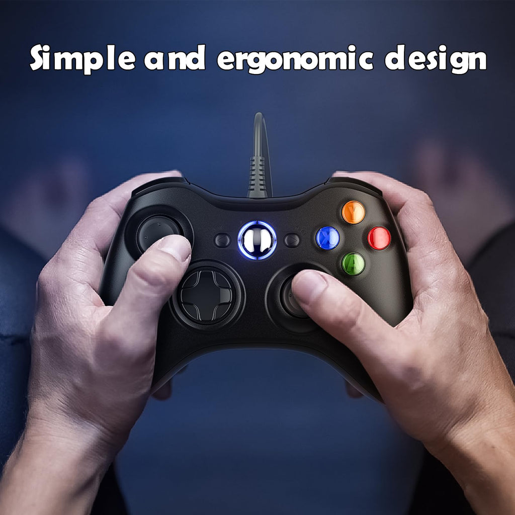 10ft Wired Controller with Upgraded Joystick, Double Shock, 2.5mm Audio Jack - 2 Pack B3359