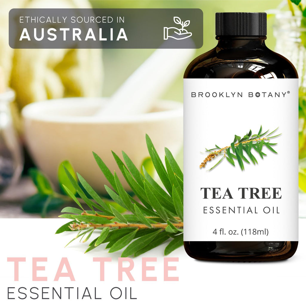 Lavender & Tea Tree Essential Oils 4 Fl Oz Pack of 2 Y5991