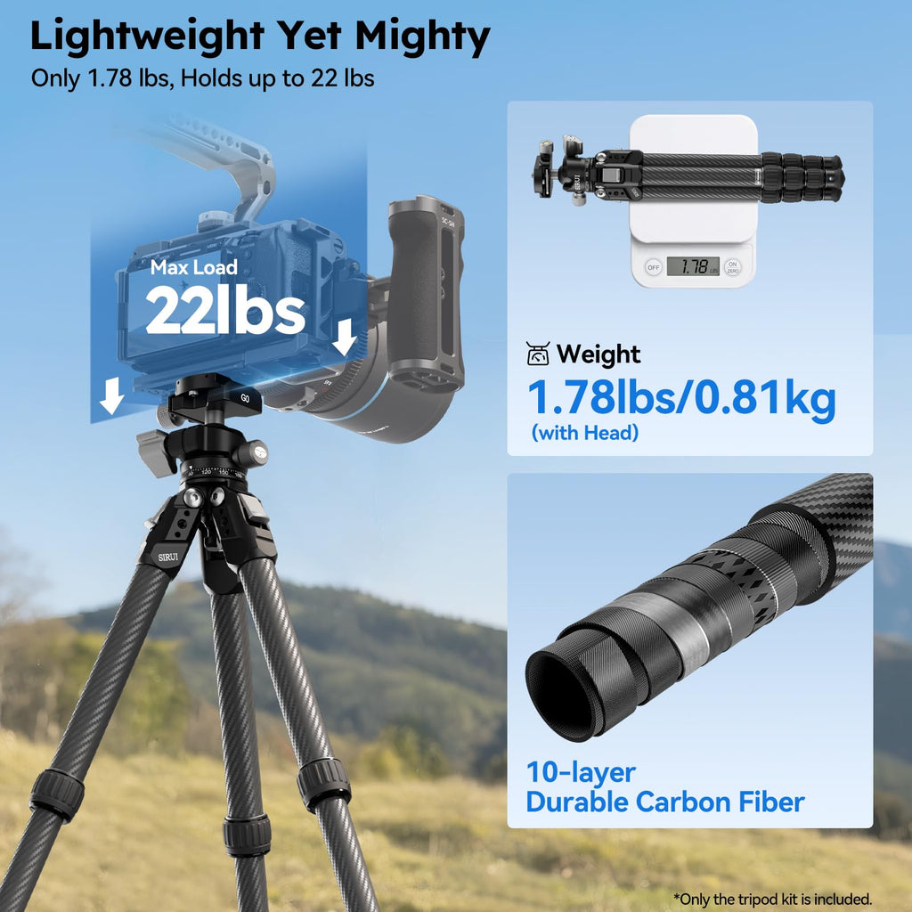 Carbon Fiber Mini Desktop Tripod with 360° Ball Head E430250