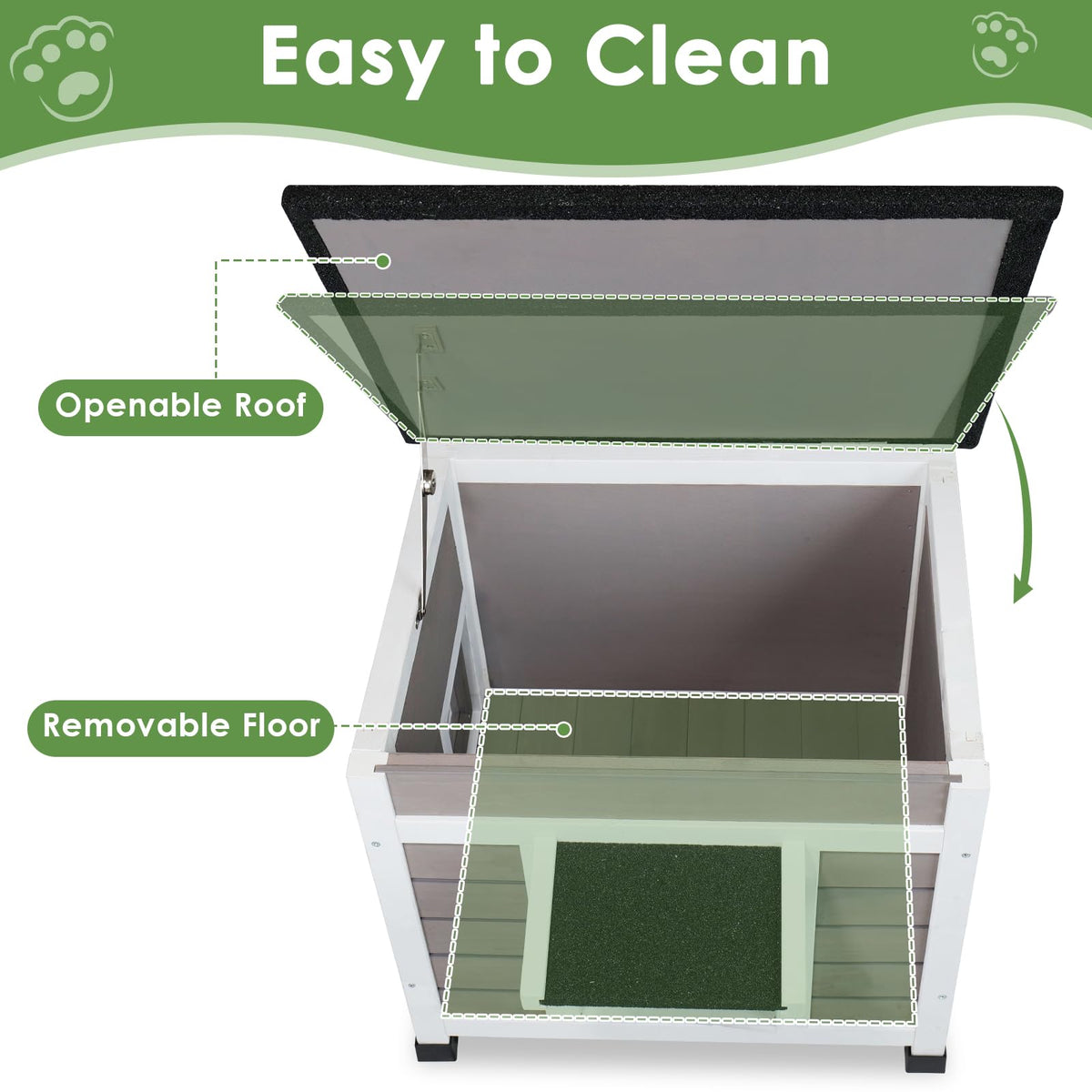 Grey Outdoor Insulated Cat House S4002