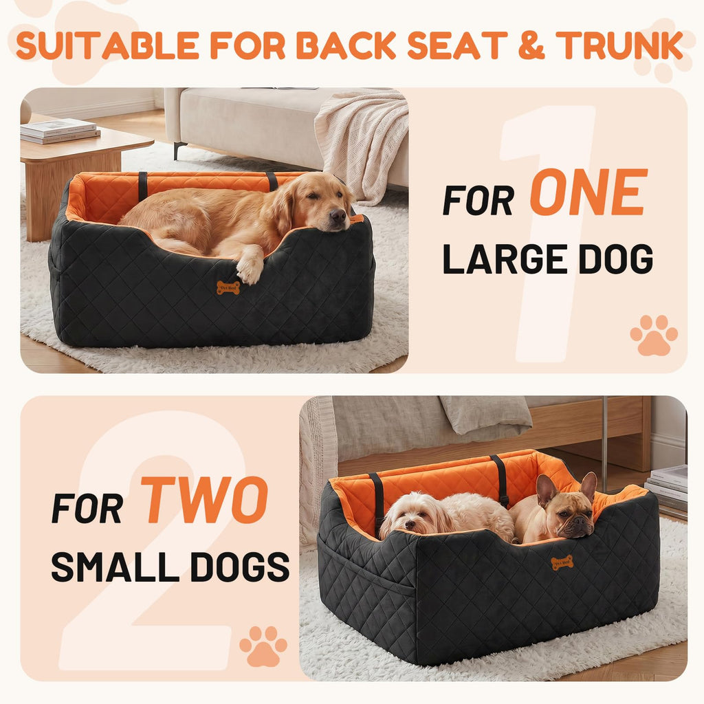 Dog Car Seat up to 55 lbs Black D195