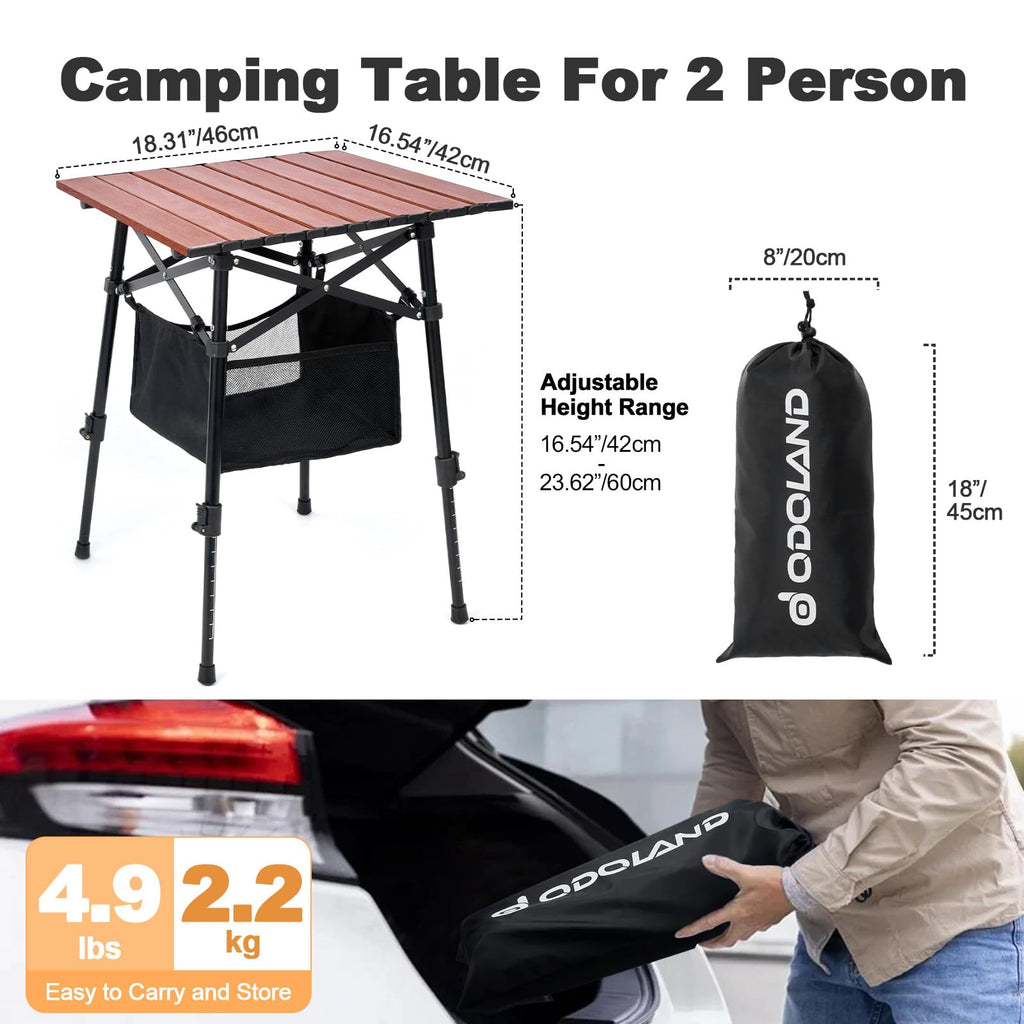 Portable Folding Camping Table Adjustable Height A5256