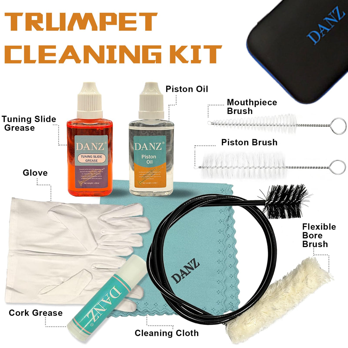 Trumpet Cleaning Kit with Storage Box S865221