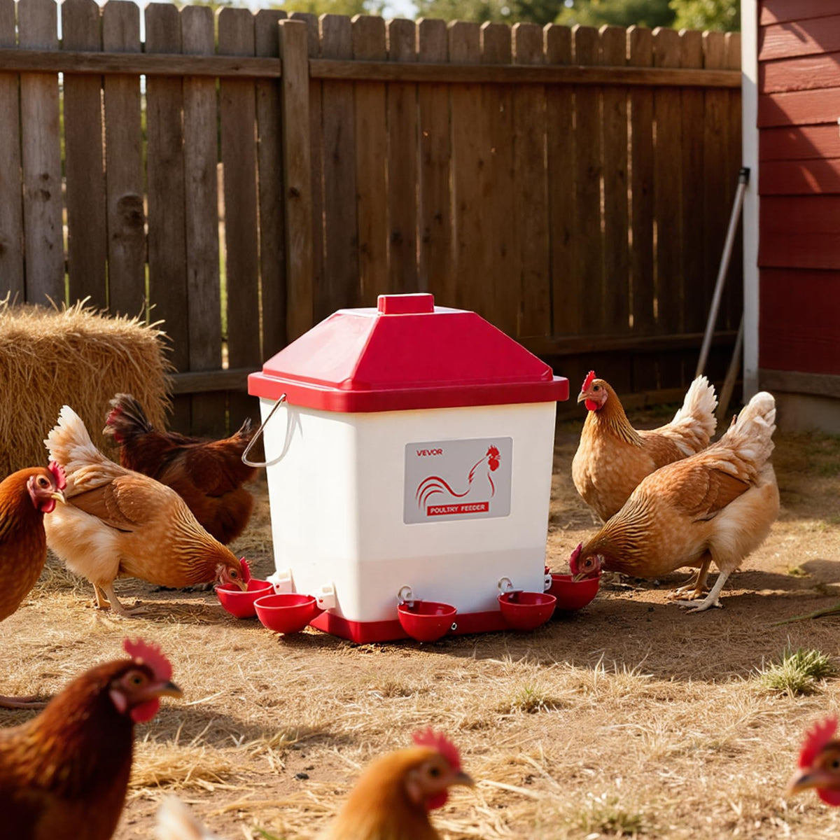 5 Gallon Automatic Chicken Waterer with 6 Water Ports B57645