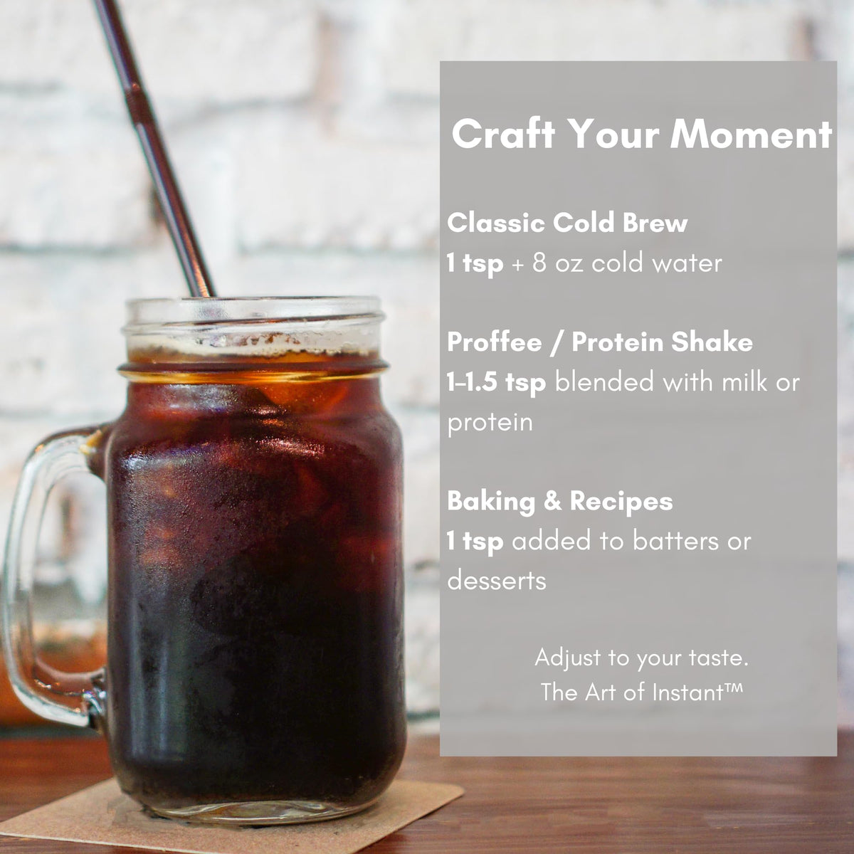 Instant Cold Brew Coffee Powder, 10 oz B593