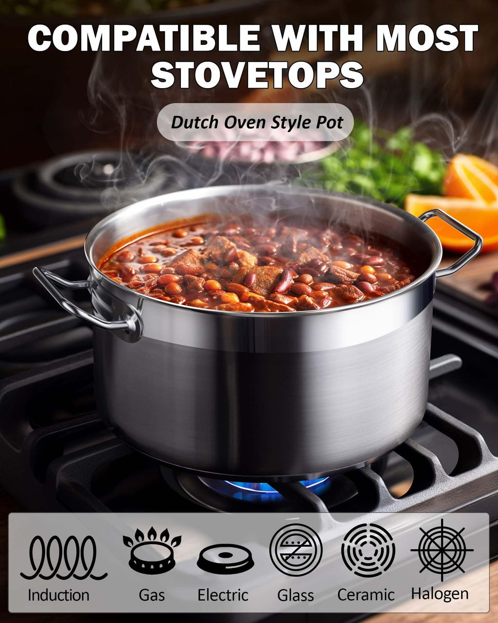 9 Quart Stainless Steel Stock Pot T369040