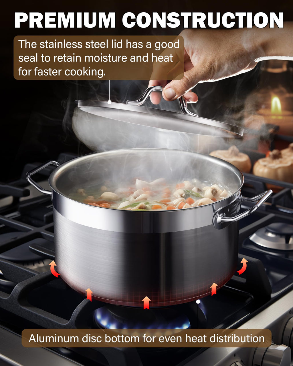 9 Quart Stainless Steel Stock Pot T369040