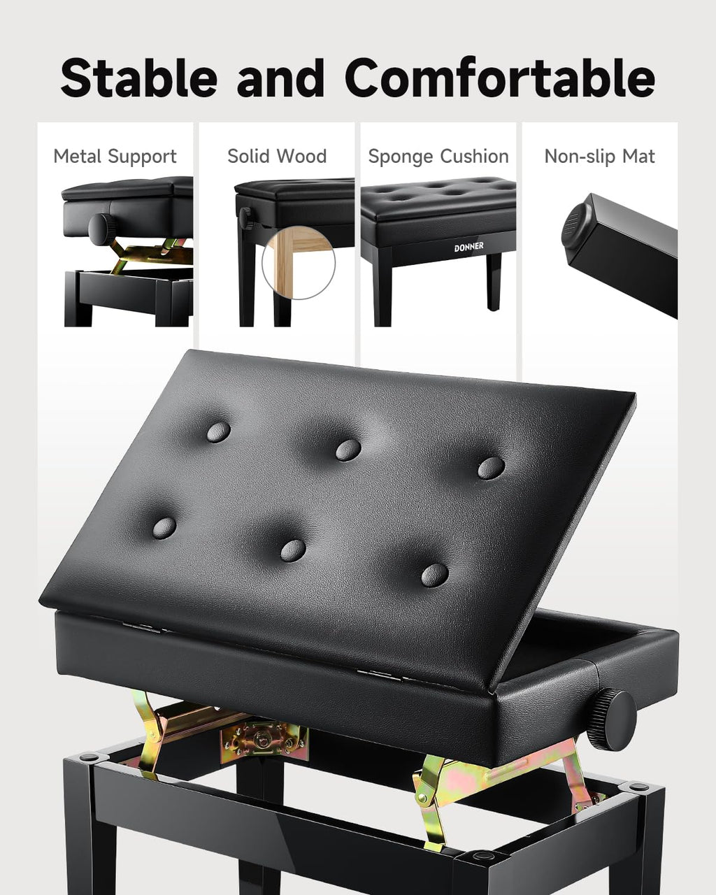 88-Key Weighted Action Digital Piano with Storage Bench F620