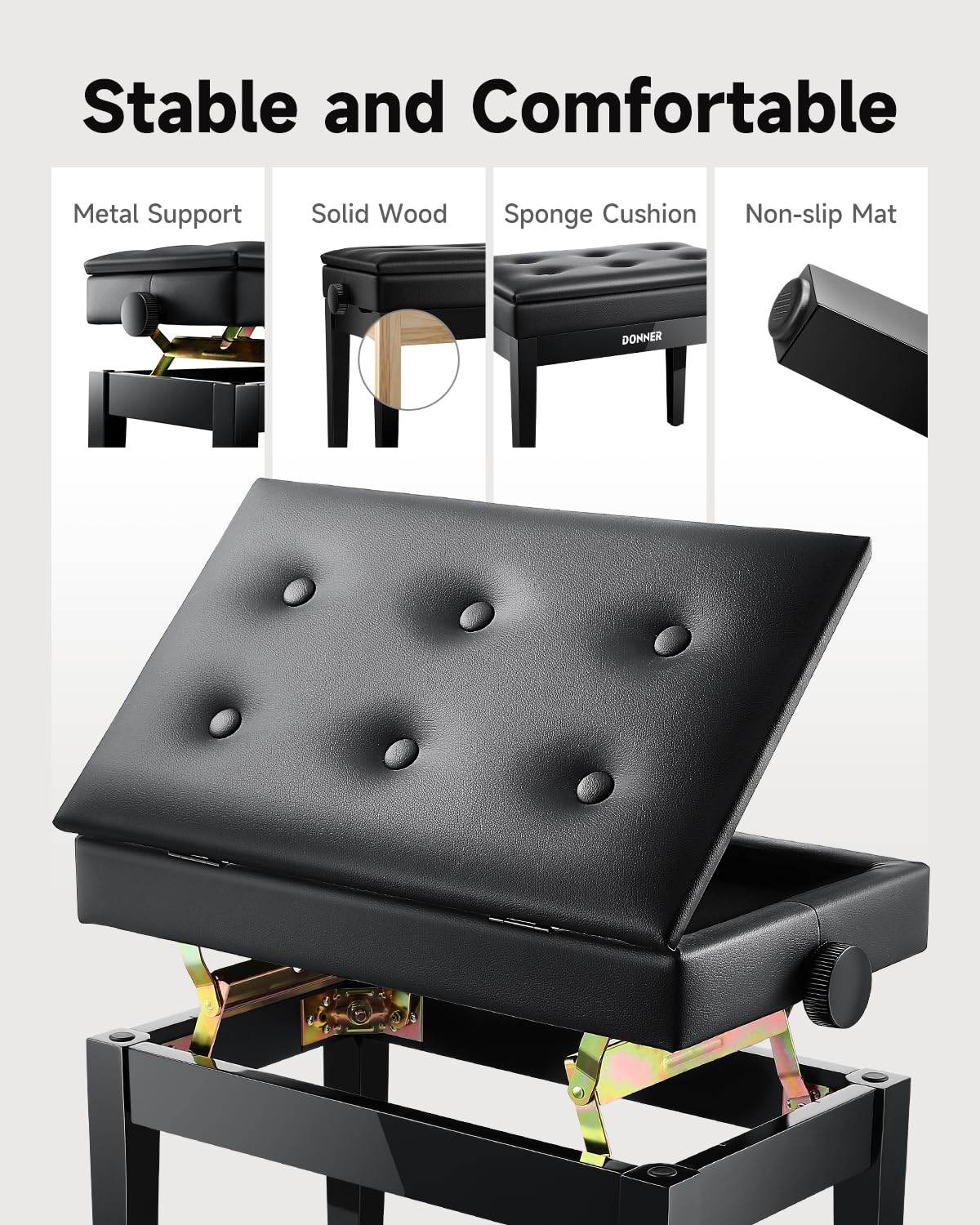 88-Key Weighted Action Digital Piano with Storage Bench F620