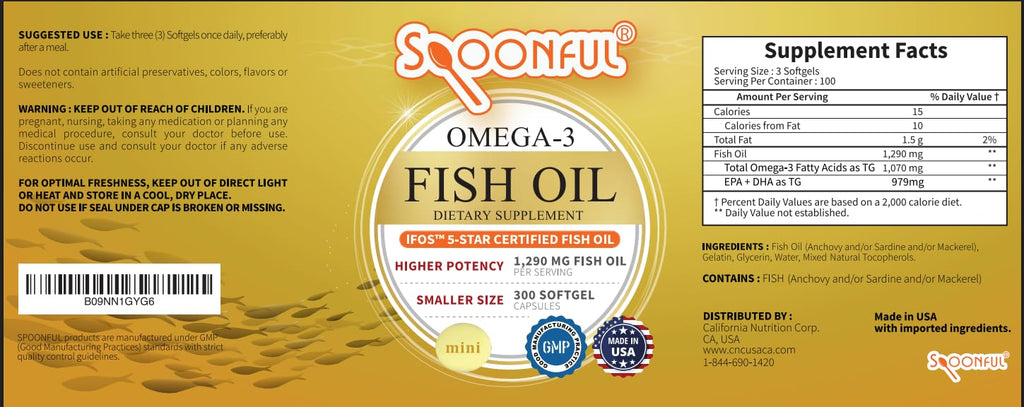 Mini Omega 3 Fish Oil 1290 mg Softgels D55255