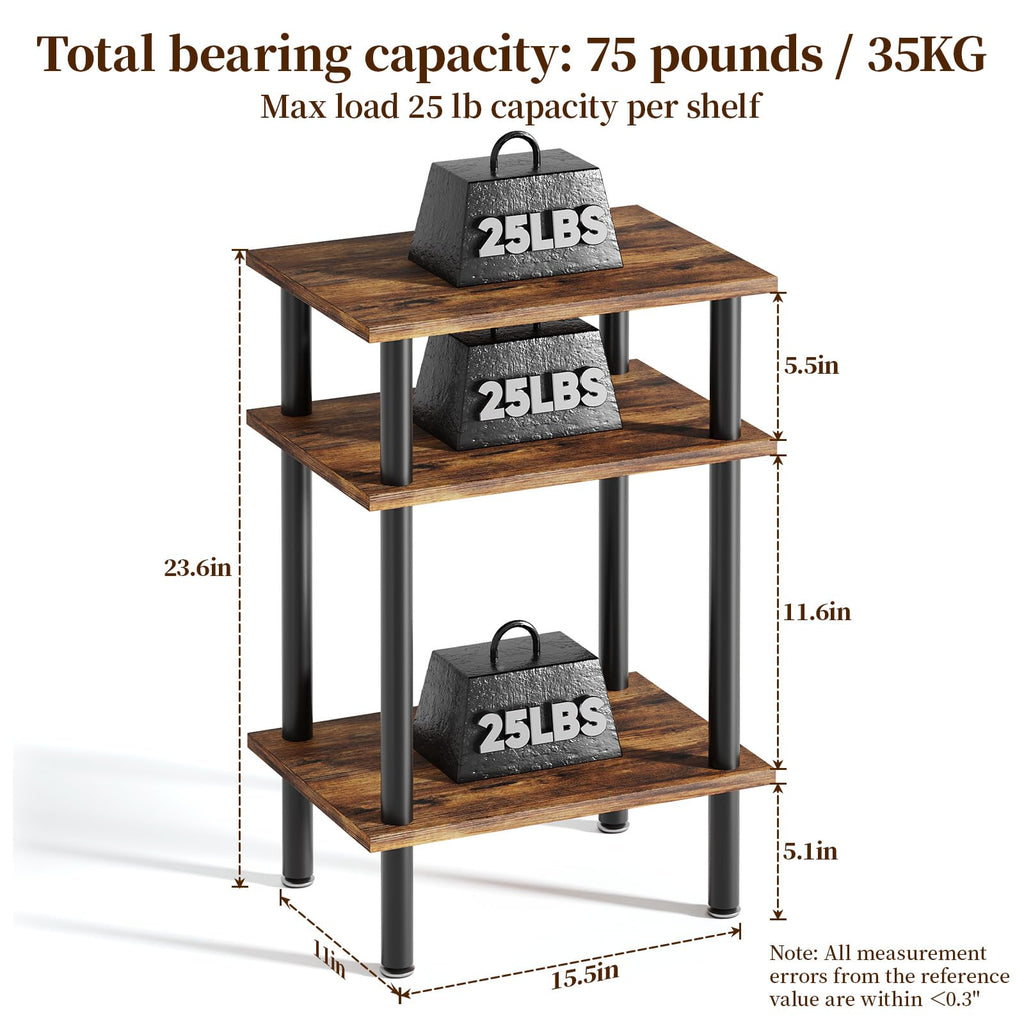 3-Tier Metal Side Table J477