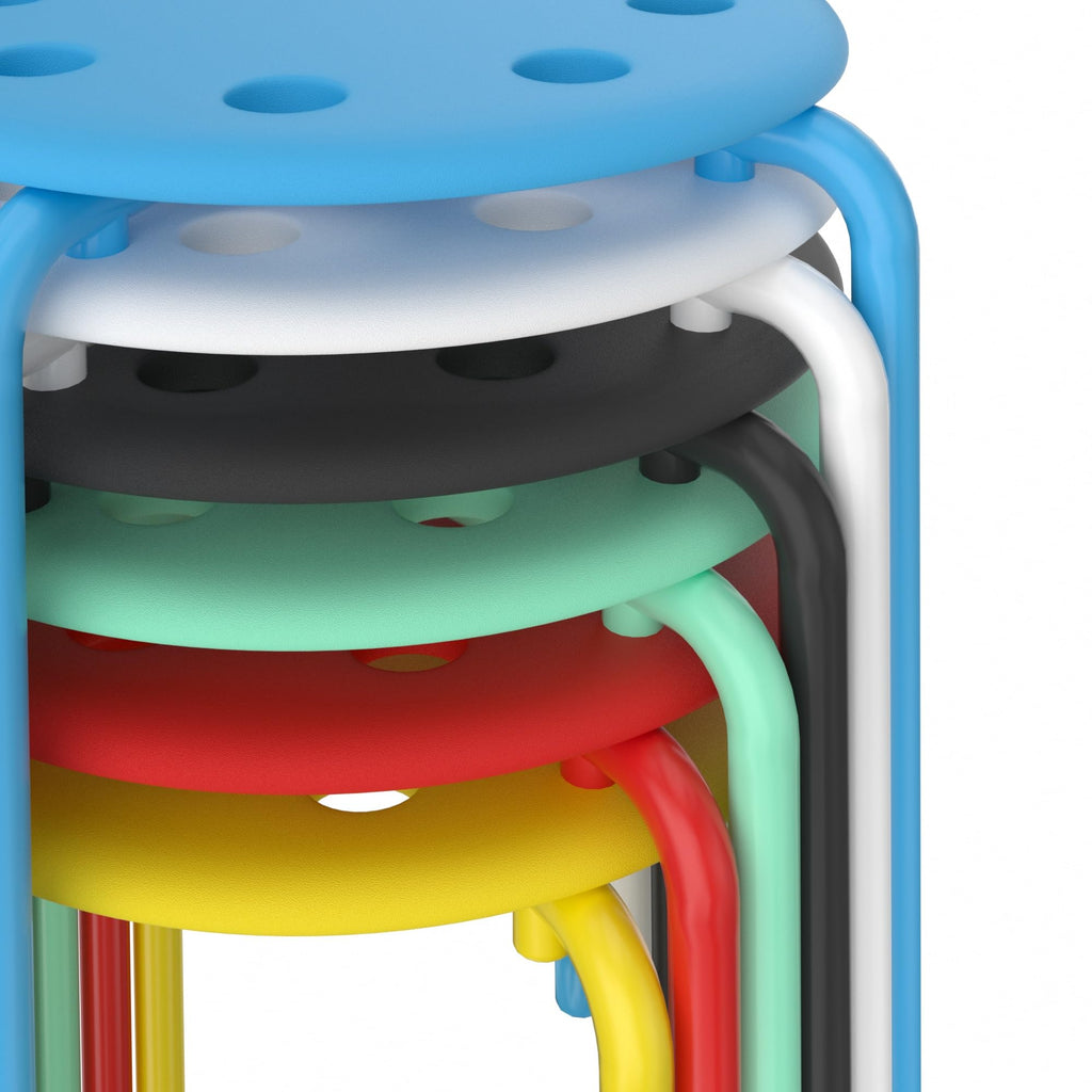6 Piece Stacking Stools 17.7 Inch Colorful J321