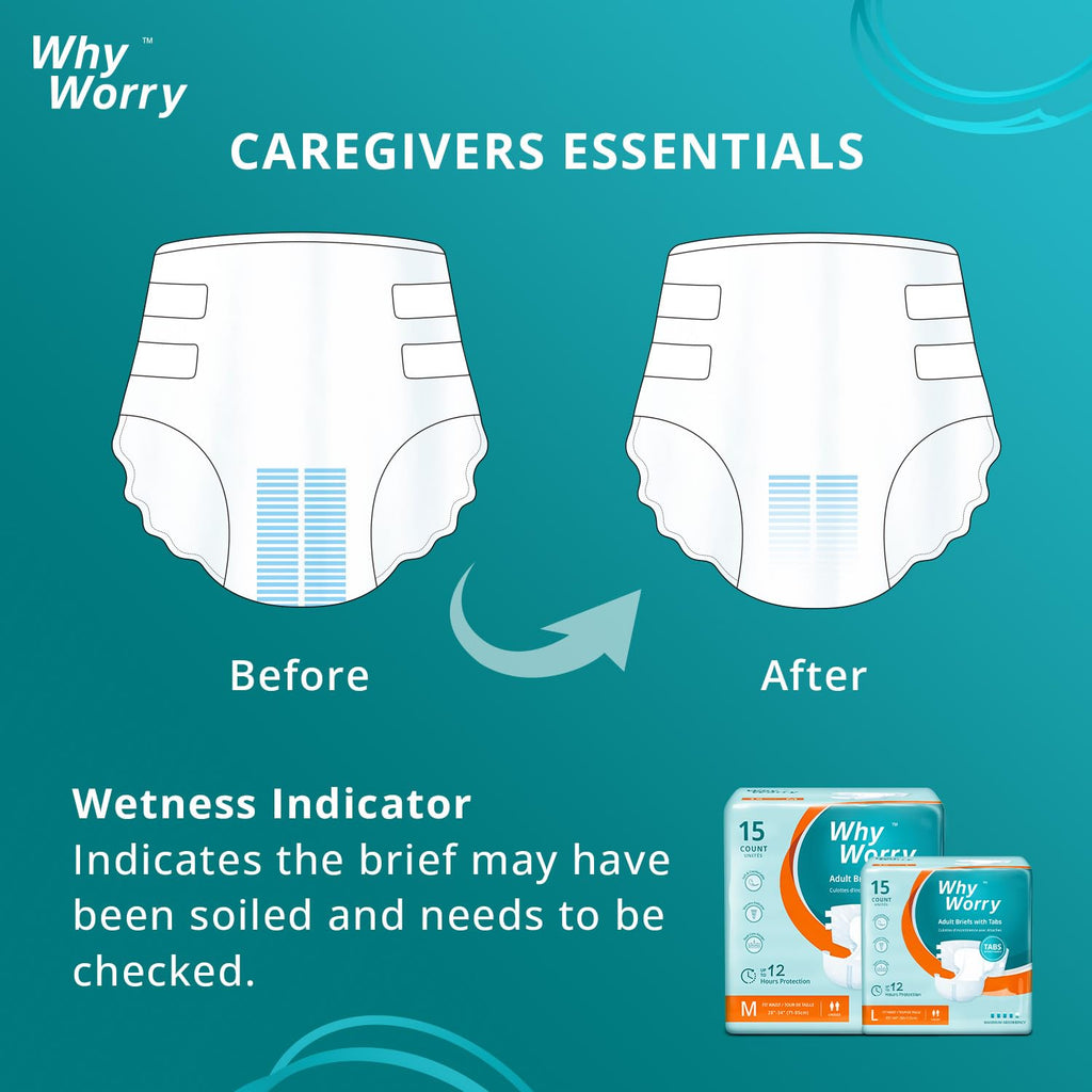 Small Adult Diapers with Tabs, 15 Count & Ultra Thick Bathing Wipes E99919