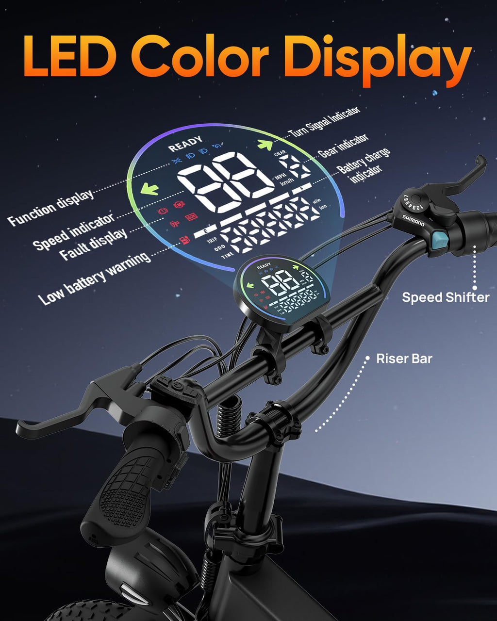 Folding Electric Bike 20" Fat Tire 1500W 48V 13AH V514