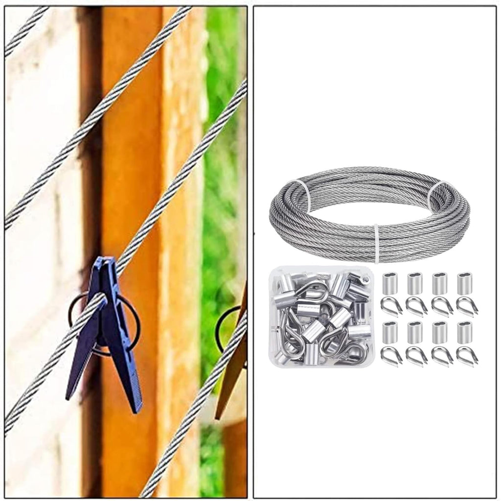 1/8 inch Stainless Steel Wire Rope Kit, 33ft M65257