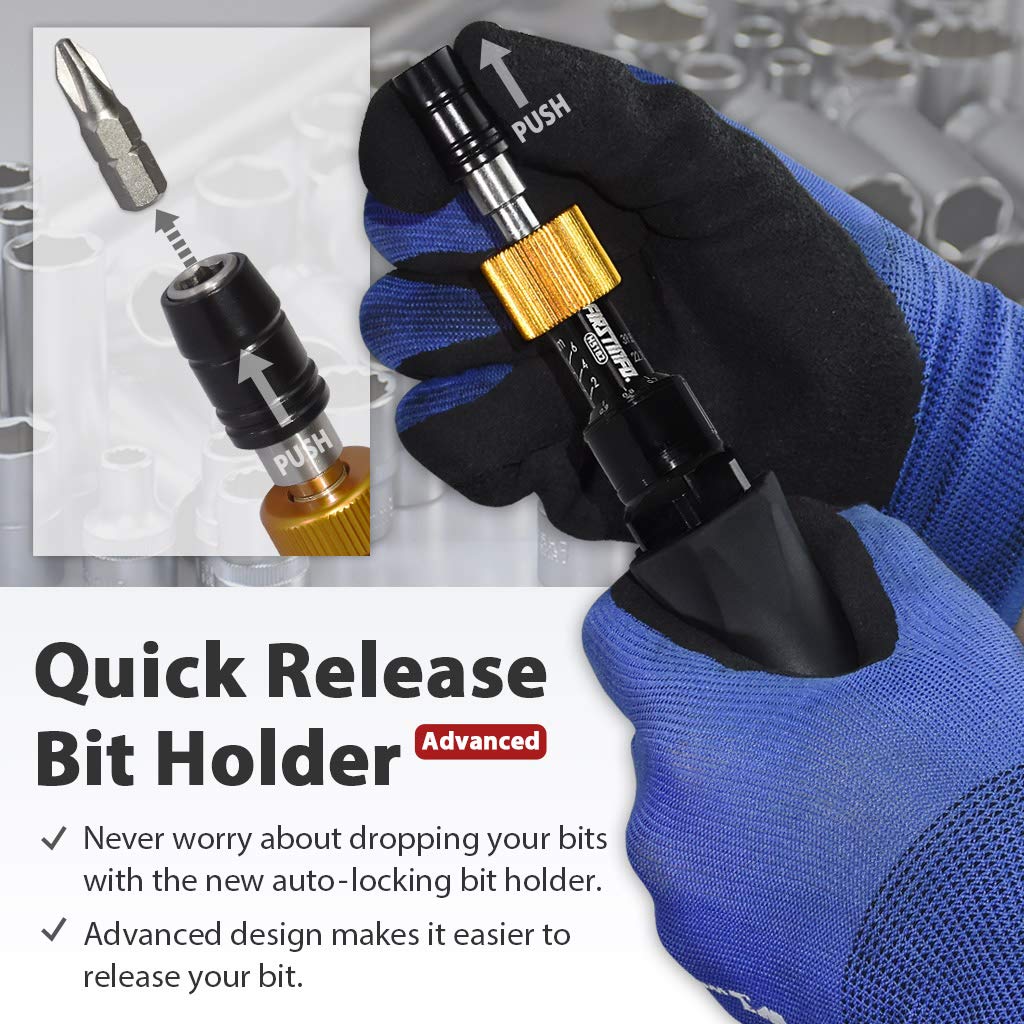 Precision Certified Torque Screwdriver 1-6 Nm with 1/4 Inch Hex Bit Holder F706673