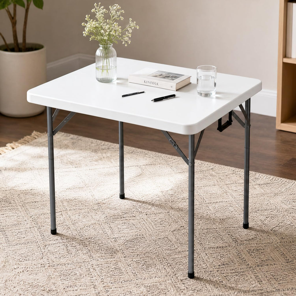 White Square Folding Card Table Z5249