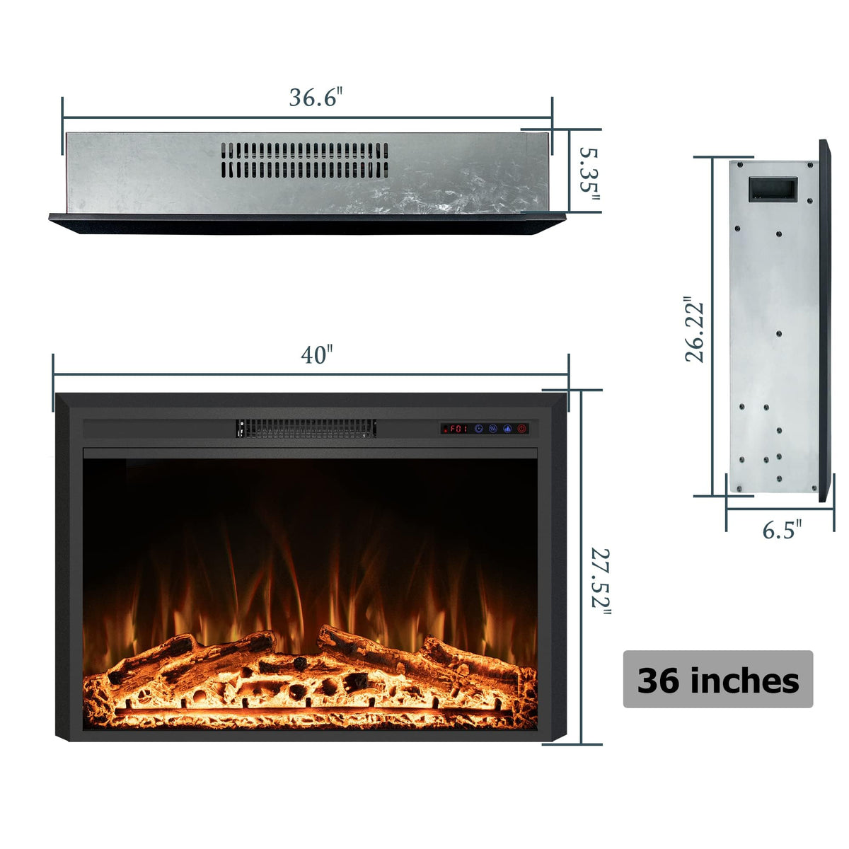Black Electric Fireplace Trim O58442