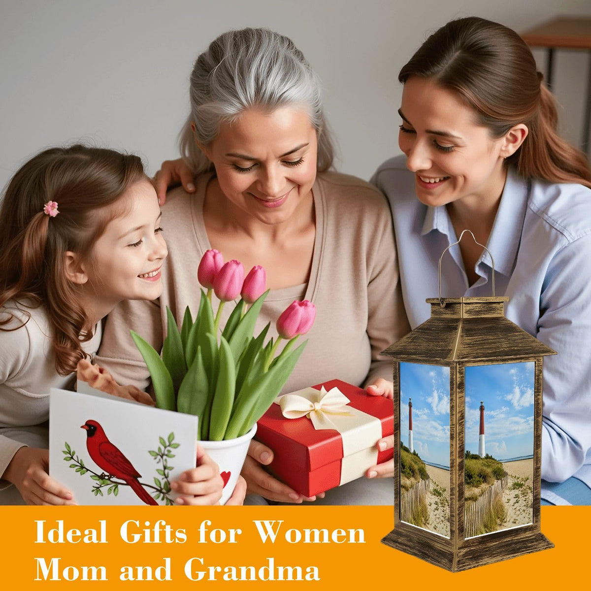Solar Lantern Outdoor Waterproof LED Hanging Tabletop Lamp O3703
